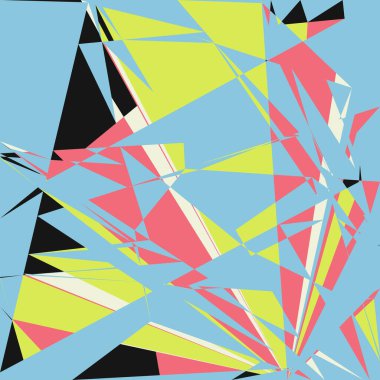 Geometrik soyutlama üretken sanat arkaplan çizimi