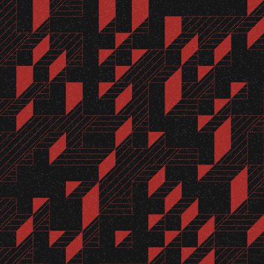 Edward Zajec 'in 1971' deki Il Cubo 'sunun uygulanması. Esasen 8 taştan oluşan bir Truchet fayans seti ve yerleştirme sanatı illüstrasyonu için kurallar