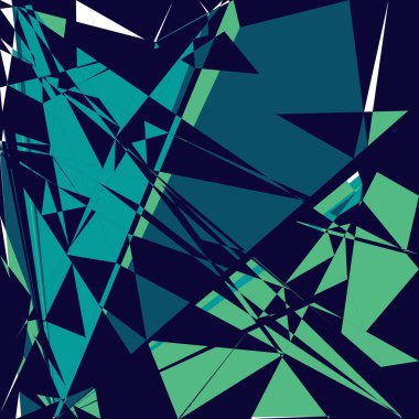 Geometrik soyutlama üretken sanat arkaplan çizimi