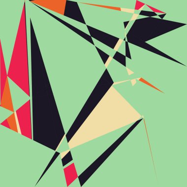 Geometrik soyutlama üretken sanat arkaplan çizimi