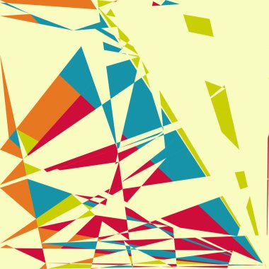 Geometrik soyutlama üretken sanat arkaplan çizimi