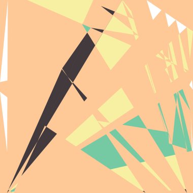 Geometrik soyutlama üretken sanat arkaplan çizimi