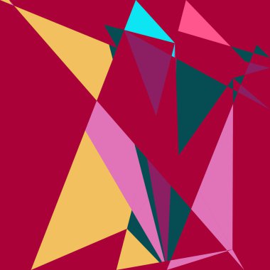 Geometrik soyutlama üretken sanat arkaplan çizimi