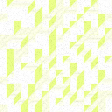 Edward Zajec 'in 1971' deki Il Cubo 'sunun uygulanması. Esasen 8 taştan oluşan bir Truchet fayans seti ve yerleştirme sanatı illüstrasyonu için kurallar