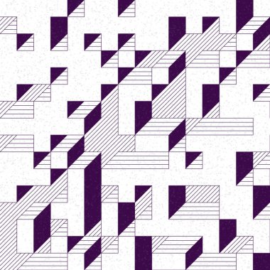 Edward Zajec 'in 1971' deki Il Cubo 'sunun uygulanması. Esasen 8 taştan oluşan bir Truchet fayans seti ve yerleştirme sanatı illüstrasyonu için kurallar