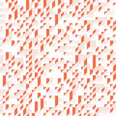 Edward Zajec 'in 1971' deki Il Cubo 'sunun uygulanması. Esasen 8 taştan oluşan bir Truchet fayans seti ve yerleştirme sanatı illüstrasyonu için kurallar