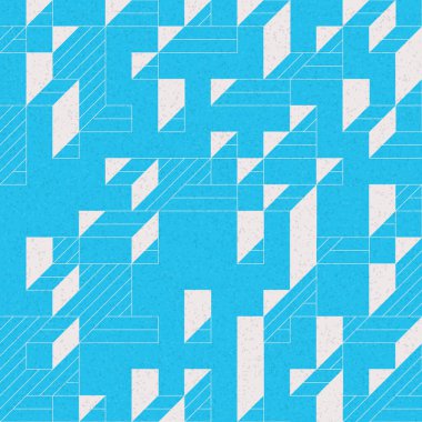 Edward Zajec 'in 1971' deki Il Cubo 'sunun uygulanması. Esasen 8 taştan oluşan bir Truchet fayans seti ve yerleştirme sanatı illüstrasyonu için kurallar