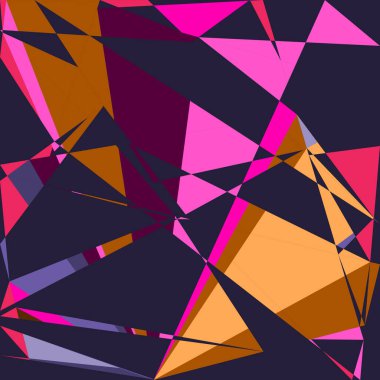 Geometrik soyutlama üretken sanat arkaplan çizimi