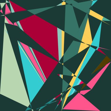 Geometrik soyutlama üretken sanat arkaplan çizimi