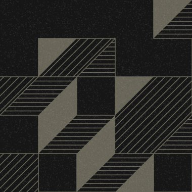 Edward Zajec 'in 1971' deki Il Cubo 'sunun uygulanması. Esasen 8 taştan oluşan bir Truchet fayans seti ve yerleştirme sanatı illüstrasyonu için kurallar