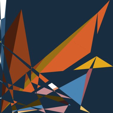 Geometrik soyutlama üretken sanat arkaplan çizimi