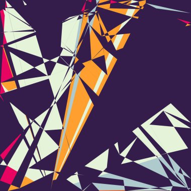 Geometrik soyutlama üretken sanat arkaplan çizimi