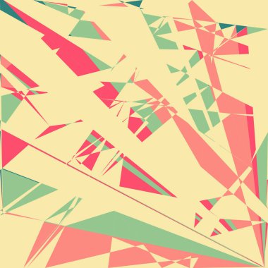 Geometrik soyutlama üretken sanat arkaplan çizimi