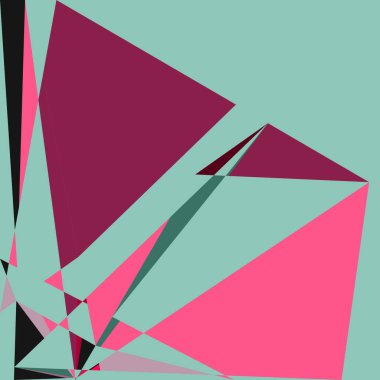 Geometrik soyutlama üretken sanat arkaplan çizimi