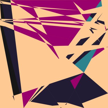 Geometrik soyutlama üretken sanat arkaplan çizimi