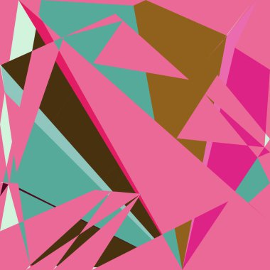 Geometrik soyutlama üretken sanat arkaplan çizimi