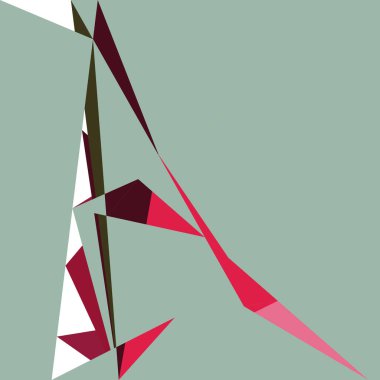 Geometrik soyutlama üretken sanat arkaplan çizimi