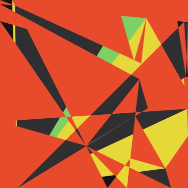 Geometrik soyutlama üretken sanat arkaplan çizimi