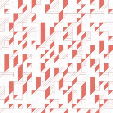 Edward Zajec 'in 1971' deki Il Cubo 'sunun uygulanması. Esasen 8 taştan oluşan bir Truchet fayans seti ve yerleştirme sanatı illüstrasyonu için kurallar