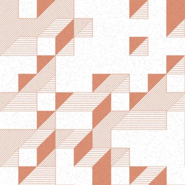 Edward Zajec 'in 1971' deki Il Cubo 'sunun uygulanması. Esasen 8 taştan oluşan bir Truchet fayans seti ve yerleştirme sanatı illüstrasyonu için kurallar