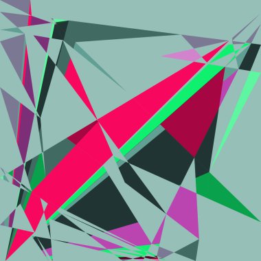 Geometrik soyutlama üretken sanat arkaplan çizimi