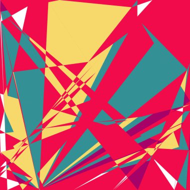 Geometrik soyutlama üretken sanat arkaplan çizimi