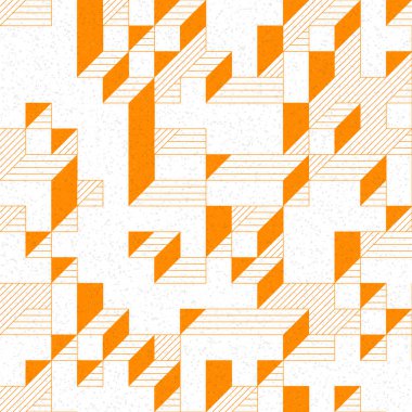 Edward Zajec 'in 1971' deki Il Cubo 'sunun uygulanması. Esasen 8 taştan oluşan bir Truchet fayans seti ve yerleştirme sanatı illüstrasyonu için kurallar