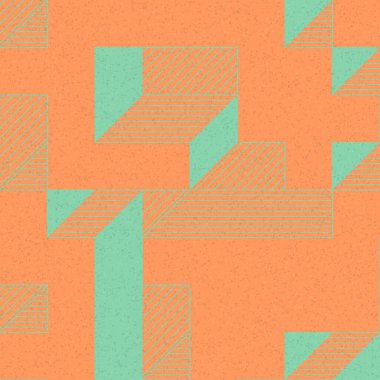 Edward Zajec 'in 1971' deki Il Cubo 'sunun uygulanması. Esasen 8 taştan oluşan bir Truchet fayans seti ve yerleştirme sanatı illüstrasyonu için kurallar