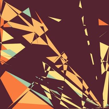 Geometrik soyutlama üretken sanat arkaplan çizimi