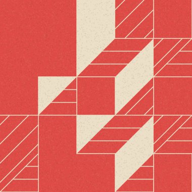 Edward Zajec 'in 1971' deki Il Cubo 'sunun uygulanması. Esasen 8 taştan oluşan bir Truchet fayans seti ve yerleştirme sanatı illüstrasyonu için kurallar