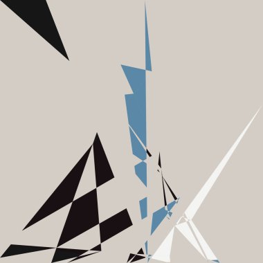 Geometrik soyutlama üretken sanat arkaplan çizimi