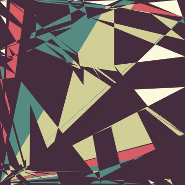 Geometrik soyutlama üretken sanat arkaplan çizimi