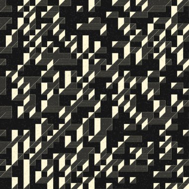 Edward Zajec 'in 1971' deki Il Cubo 'sunun uygulanması. Esasen 8 taştan oluşan bir Truchet fayans seti ve yerleştirme sanatı illüstrasyonu için kurallar