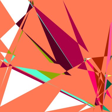 Geometrik soyutlama üretken sanat arkaplan çizimi