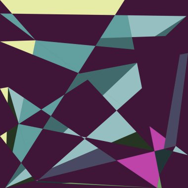 Geometrik soyutlama üretken sanat arkaplan çizimi