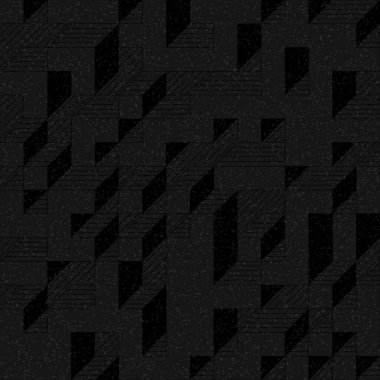 Edward Zajec 'in 1971' deki Il Cubo 'sunun uygulanması. Esasen 8 taştan oluşan bir Truchet fayans seti ve yerleştirme sanatı illüstrasyonu için kurallar