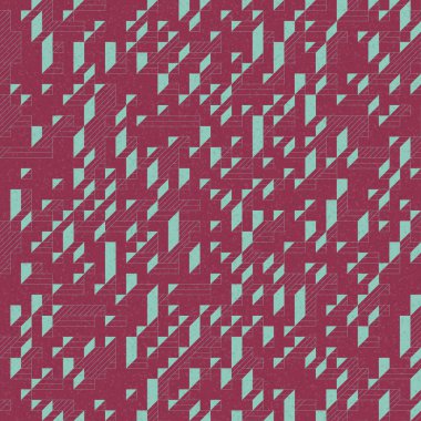 Edward Zajec 'in 1971' deki Il Cubo 'sunun uygulanması. Esasen 8 taştan oluşan bir Truchet fayans seti ve yerleştirme sanatı illüstrasyonu için kurallar