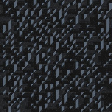 Edward Zajec 'in 1971' deki Il Cubo 'sunun uygulanması. Esasen 8 taştan oluşan bir Truchet fayans seti ve yerleştirme sanatı illüstrasyonu için kurallar