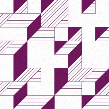 Edward Zajec 'in 1971' deki Il Cubo 'sunun uygulanması. Esasen 8 taştan oluşan bir Truchet fayans seti ve yerleştirme sanatı illüstrasyonu için kurallar