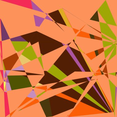 Geometrik soyutlama üretken sanat arkaplan çizimi