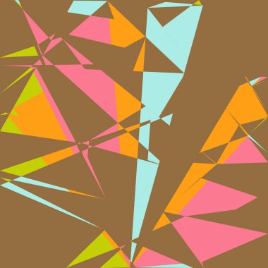 Geometrik soyutlama üretken sanat arkaplan çizimi