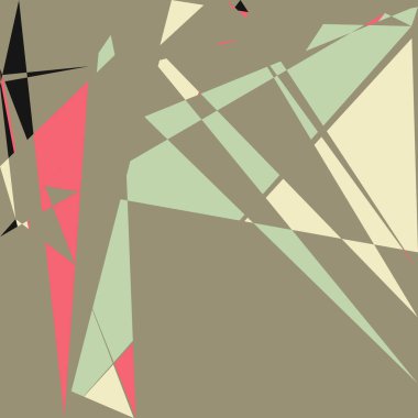 Geometrik soyutlama üretken sanat arkaplan çizimi