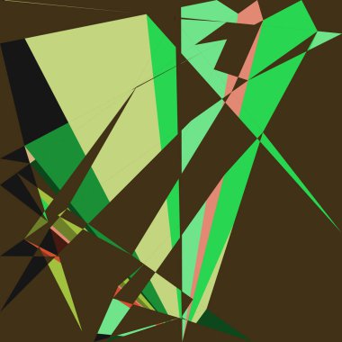 Geometrik soyutlama üretken sanat arkaplan çizimi