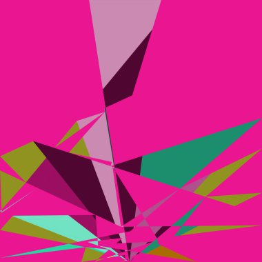 Geometrik soyutlama üretken sanat arkaplan çizimi