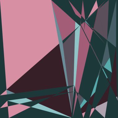 Geometrik soyutlama üretken sanat arkaplan çizimi