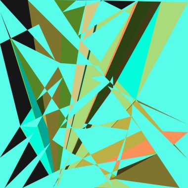 Geometrik soyutlama üretken sanat arkaplan çizimi