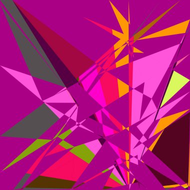 Geometrik soyutlama üretken sanat arkaplan çizimi