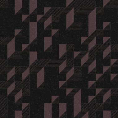 Edward Zajec 'in 1971' deki Il Cubo 'sunun uygulanması. Esasen 8 taştan oluşan bir Truchet fayans seti ve yerleştirme sanatı illüstrasyonu için kurallar