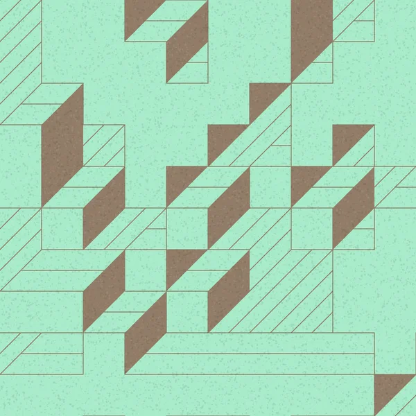 Edward Zajec 'in 1971' deki Il Cubo 'sunun uygulanması. Esasen 8 taştan oluşan bir Truchet fayans seti ve yerleştirme sanatı illüstrasyonu için kurallar