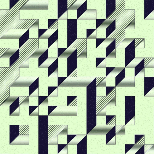 Edward Zajec 'in 1971' deki Il Cubo 'sunun uygulanması. Esasen 8 taştan oluşan bir Truchet fayans seti ve yerleştirme sanatı illüstrasyonu için kurallar